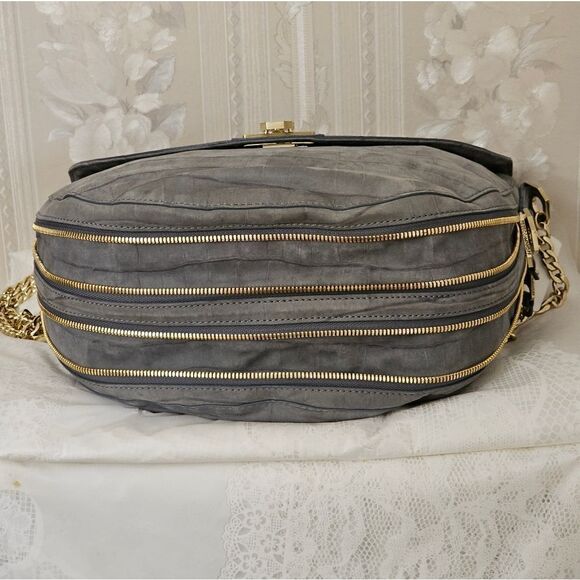 Rebecca Minkoff Collection Crocodile Embossed Suede Hobo Bag EUC - Picture 8 of 11